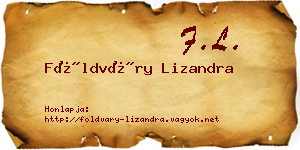 Földváry Lizandra névjegykártya